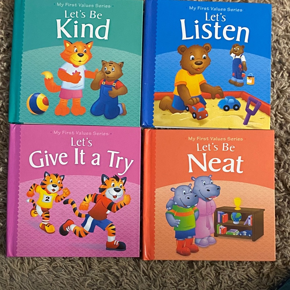 New Book Set - Let’s Listen, Let’s Be Kind, Let’s Give it a Try & Let’s Be Neat